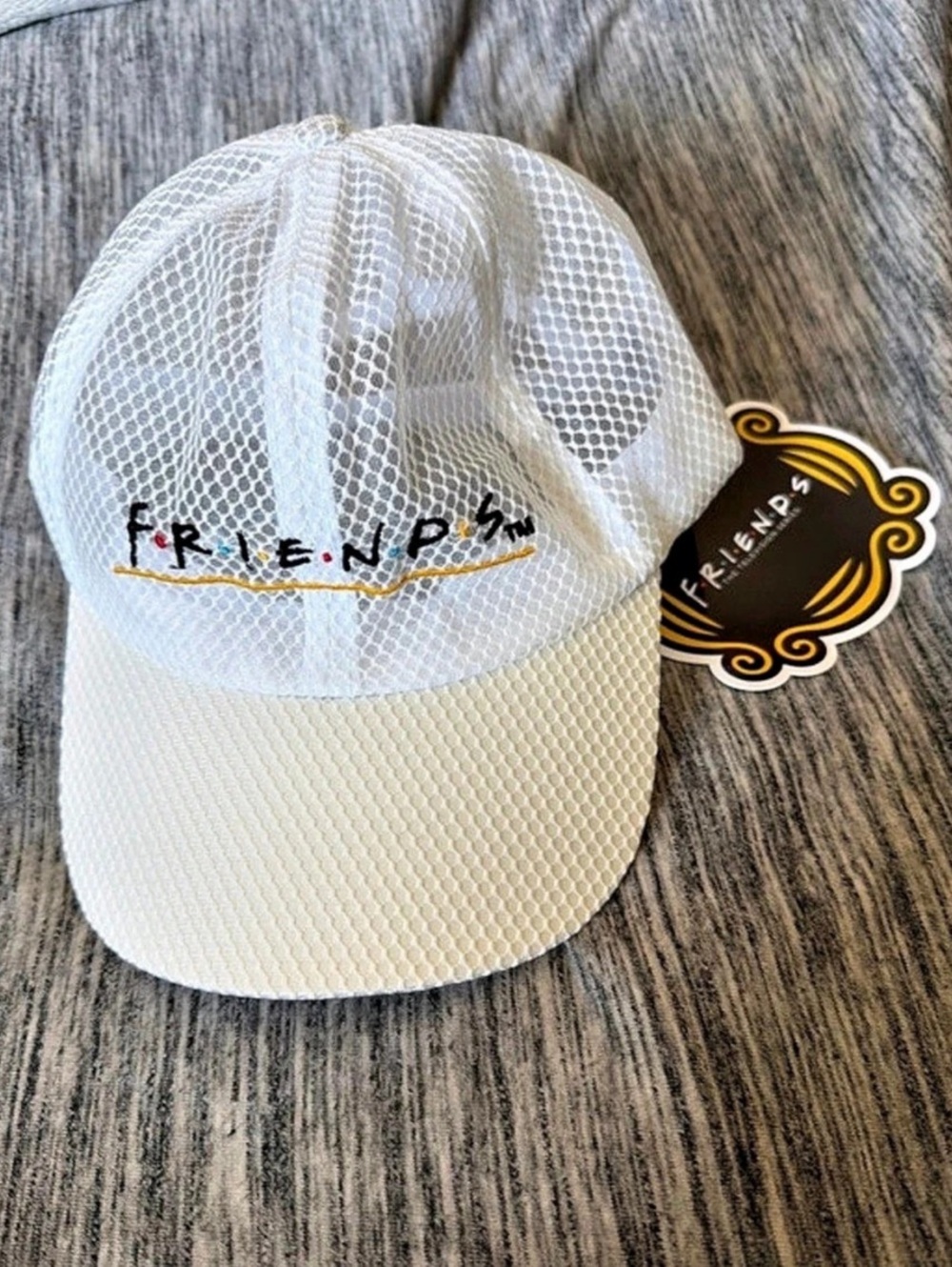 CultureFly Friends TV Show Logo Mesh Trucker Hat White NWT